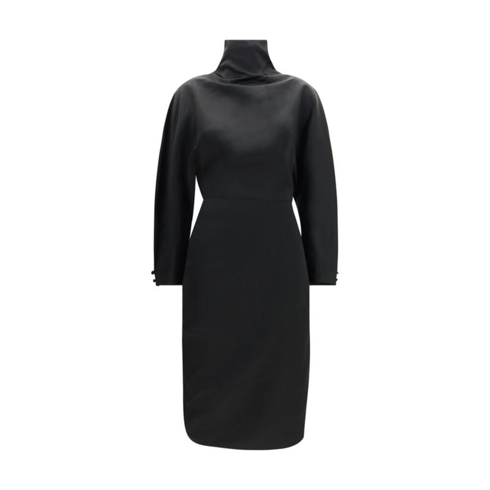 Khaite Women Harlin Draped Ramie-Blend Satin Dress